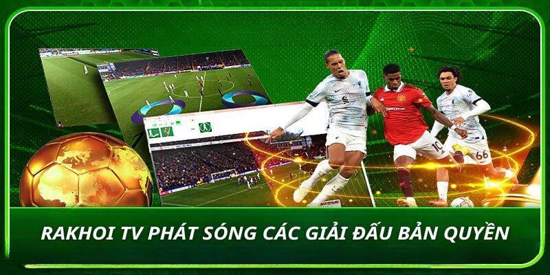 Giao diện của kênh bóng đá Rakhoi Tv được thiết kế tối giản